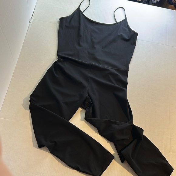 EVERLANE PERFORMANCE UNITARD  PULL ON BLACK JUMPSUIT YOGA ONE PIECE SZ XXL - Picture 1 of 12